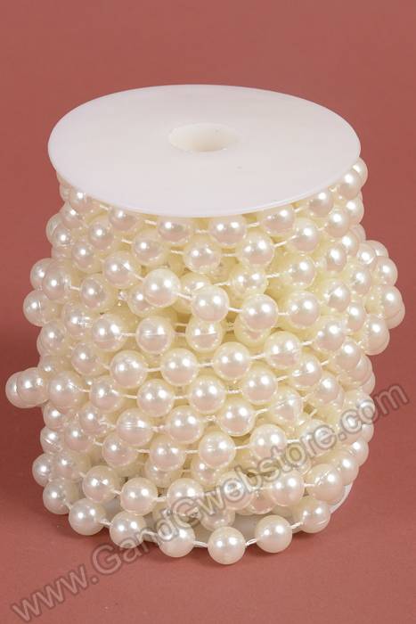 14mm X 8yds Pearl Garland Ivory