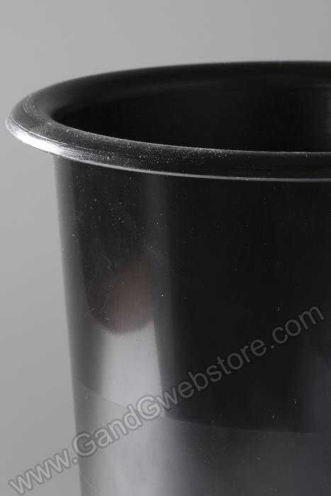 Black Floral Vase Plastic 9 x 9 x 13 16083 