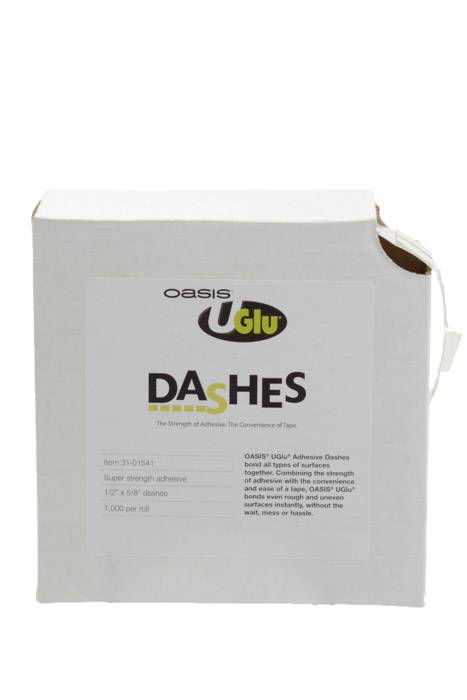 UGLU Adhesive Dashes 1,000 Pieces a Box 0.5 X 0.5 DIY Crafts Supply 