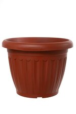 11" X 7.5" X 9.5" PLANTED PLASTIC POT RED
