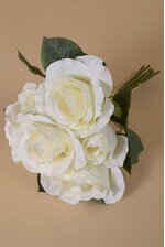 11" ROSE BOUQUET WHITE