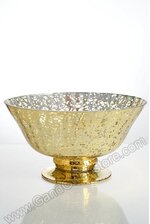 10.25" X 5.25" MERCURY GLASS BOWL GOLD