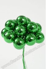 25MM GLOSS GLASS BALL ORNAMENT GREEN PKG/144
