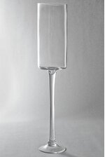 4.5" X 23.75" GLASS VASE CLEAR