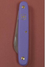 4" SWISS FLORAL STRAIGHT KNIFE VIOLET HANDLE
