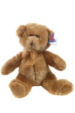 12" SITTING TEDDY BEAR DARK BROWN