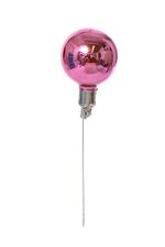40mm Gloss Glass Ball Ornament Pink Pkg/48