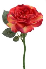 12" SILK LARGE OPEN ROSE SPRAY TOMATO RED