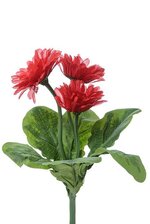 10" SILK GERBERA PLANT RED