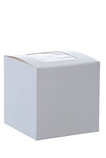 3.5" SQUARE BOX W/WINDOW WHITE PKG/12