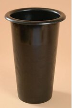 10.5" X 7" PLASTIC STOCK VASE BLACK