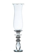 15.5" CRYSTAL SINGLE LITE CANDLE HOLDER CLEAR