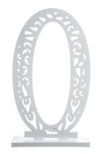19.75" CARVED NUMBER "0" WHITE