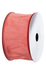 2.5" X 10YDS WIRED EMELIA SATIN CORAL