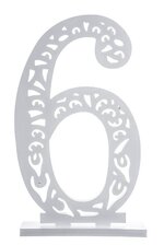 19.75" CARVED NUMBER "6" WHITE