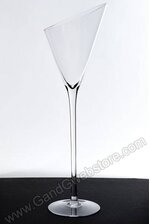 10" X 31.5" GALA GLASS VASE CLEAR