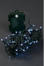 30FT BATTERY OPERATED LIGHTS SET WHITE/GREEN WIRE