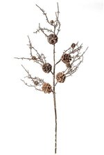 36" TWIG/PINE CONE W/ICE SPRAY NATURAL