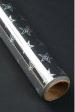30" X 15FT HOLOGRAPHIC GIFT WRAP STAR DESIGN