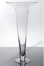 10.5" X 5.5" X 20" GLASS VASE CLEAR