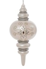 13.5" FINIAL CANDY APPLE WHITE