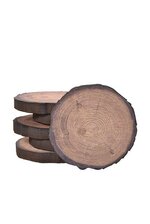 4.3" Faux Wood Pattern Coaster (Pkg-6) Brown