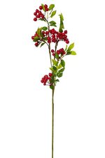 33.5" BERRY SPRAY W/LEAVES RED