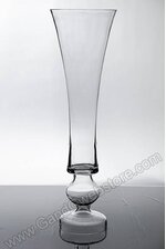 7" X 5.25" X 23.5" GLASS VASE CLEAR