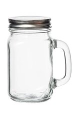5.25" WIDE MOUTH JAR W/HANDLE CLEAR