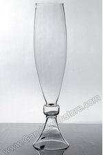 28" REVERSIBLE GLASS VASE CLEAR
