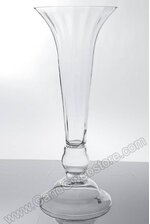 10.5" X 9.75" X 25.5" GLASS VASE CLEAR