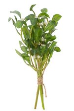12" FROSTED MISTLETOE BUNDLE W/JUTE NATURAL FROSTED