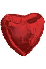 18" HEART FOIL BALLOON METALLIC RED PKG/10