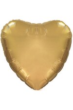 18" HEART FOIL BALLOON ANTIQUE GOLD PKG/10