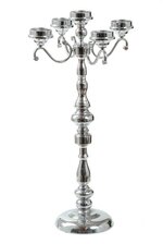 29.5" METAL CANDLE HOLDER SILVER
