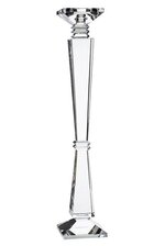 19.5" CRYSTAL SINGLE CANDLE HOLDER CLEAR