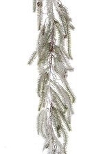 48" FLOCKED WEEPING NOBLE FIR GARLAND FROSTED/GREEN