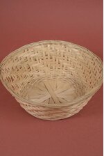 12" X 4.5" ROUND BREAD BAMBOO BASKET NATURAL