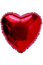 4.5" HEART SHAPED FOIL BALLOON RED PKG/25