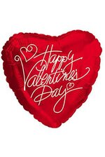 4.5" Happy Valentine's Day HAND WRITTEN(PKG/25) RED