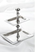 9" ALUMINUM CANDY TRAY SILVER