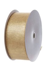 2.5" x 50Y WIRED SHEER METALLIC GOLD #40