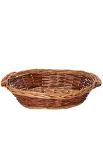 16.5X13X4 OVAL WILLOW & ROPE LIGHT BROWN