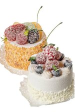 3" FRUIT CAKE WHITE/CREAM PKG/2