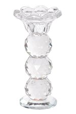 5.4" Crystal Sigle Lite Candle Holder Clear