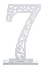 19.75" WHITE CARVED NUMBER "7"