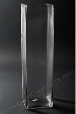 5" X 5" X 18" SQUARE GLASS VASE CLEAR