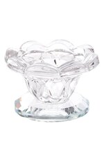 1.6" Crystal Sigle Lite Candle Holder Clear