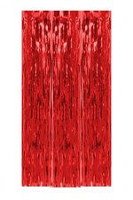 39" X 6.5FT GLEAM'N CURTAIN RED