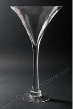 10.5" X 19.25" MARTINI GLASS VASE CLEAR CS/4
